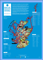 Map of Scotch whisky distilleries in Scotland